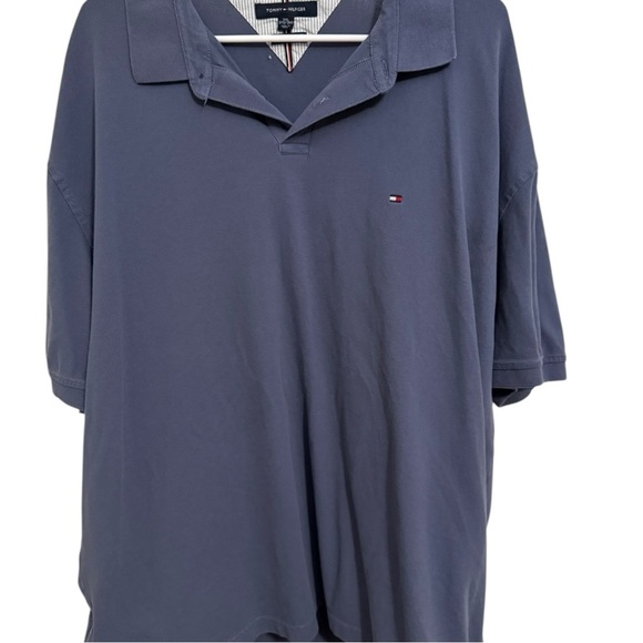 Tommy Hilfiger Polo Shirt 3XL Blue Short Sleeve Classic Fit - Picture 1 of 3
